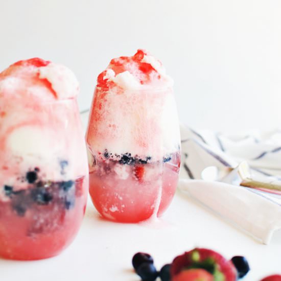 Berry Ice Cream Floats