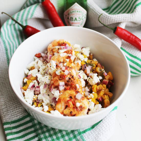 Mexican Corn Salad with Prawns