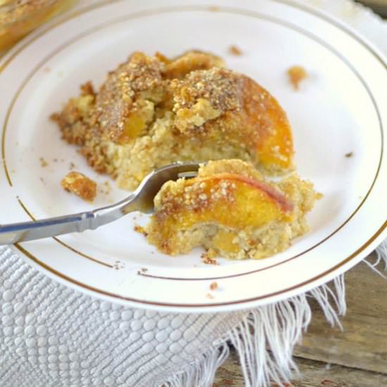 Paleo Peach Crumb Coffee Cake