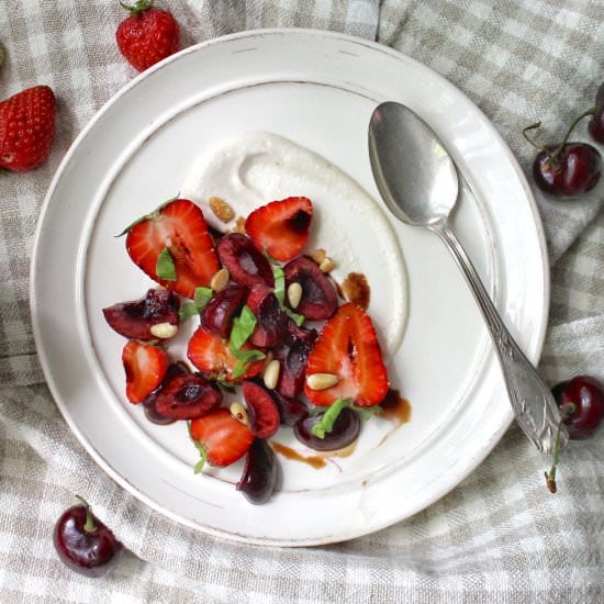 Summer Fruits with Cashew Cream