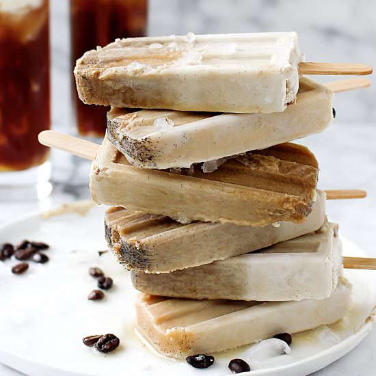 Kahlua Coconut Affogato Popsicles
