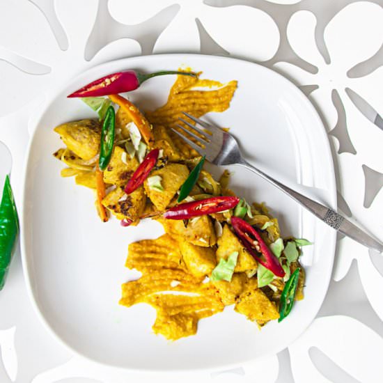 Radish Idli Fry and Carrot Chutney