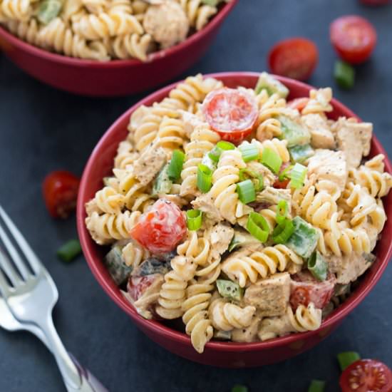 Grilled Butter Chicken Pasta Salad