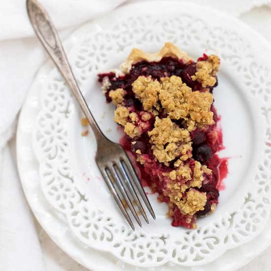 Triple Berry Crumble Pie
