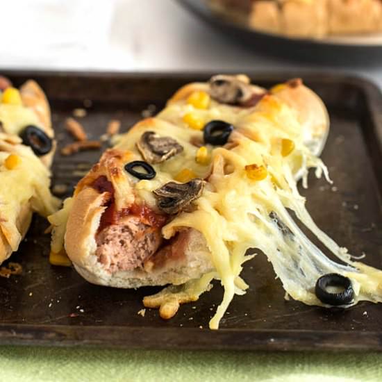 Pizza Hot Dogs