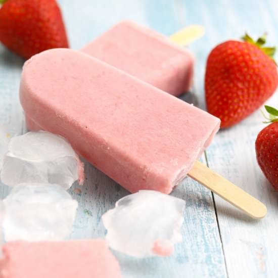 Strawberry, Banana & PB Popsicles