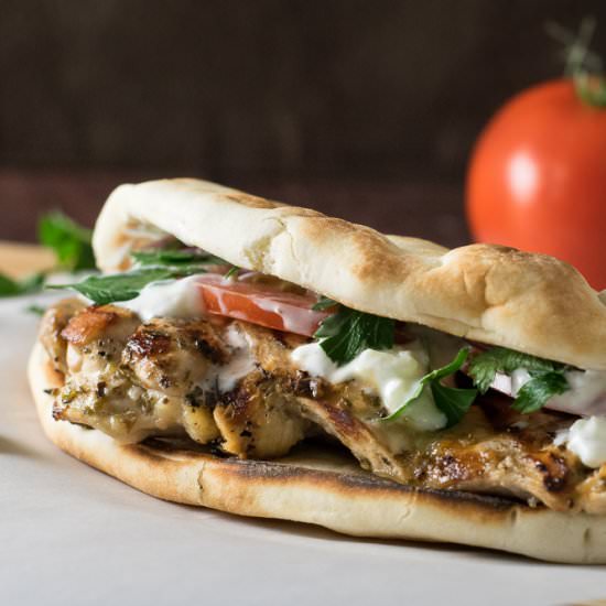 Chicken Gyros with Tzatziki Sauce