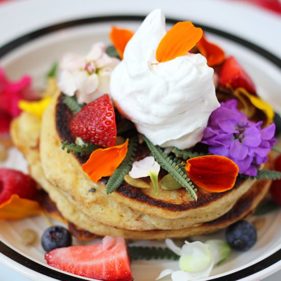 Pretty Whole Wheat Ricotta Pancakes