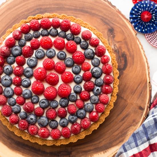 Red, White and Blueberry Tart