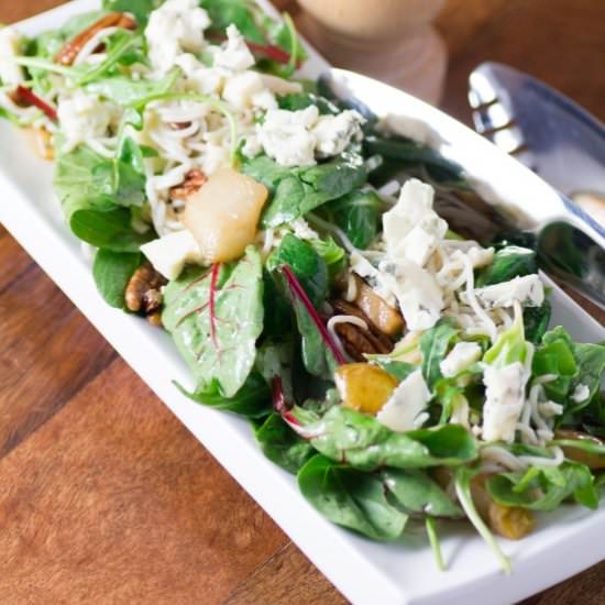 Pear, Pecan and Gorgonzola Noodle Salad