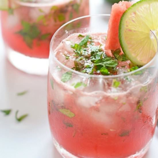 Watermelon Mint Wine Cocktail