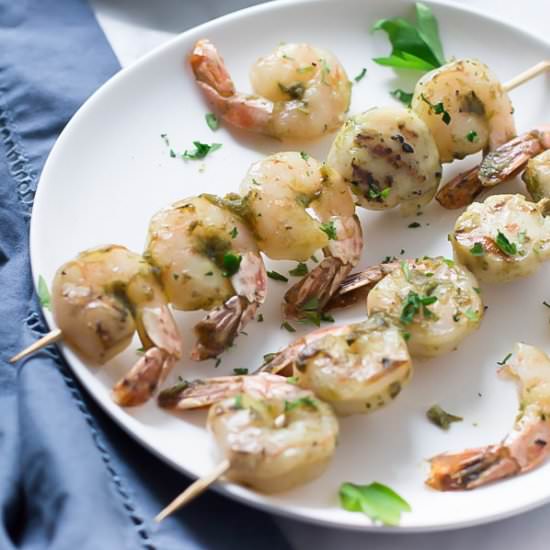 Pesto Grilled Shrimp
