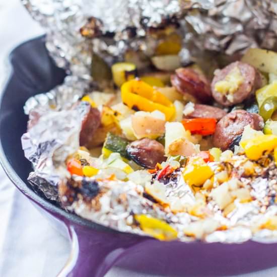Grilled Sausage Foil Packets