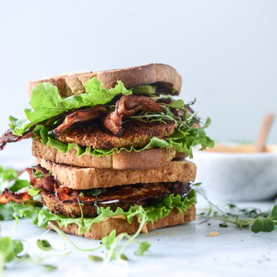 bacon fried green tomato blts