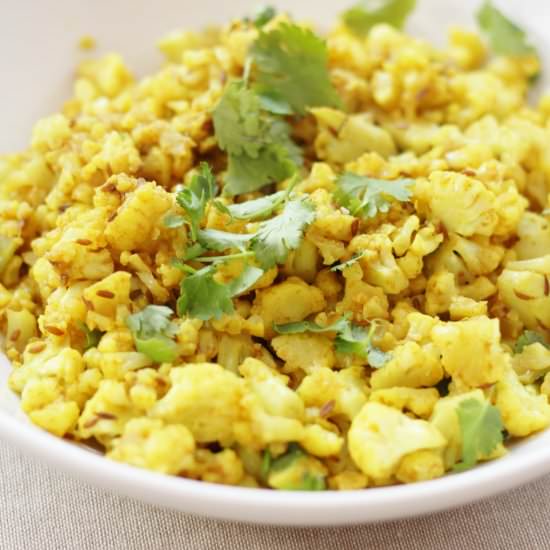 Indian Spiced Cauliflower Rice