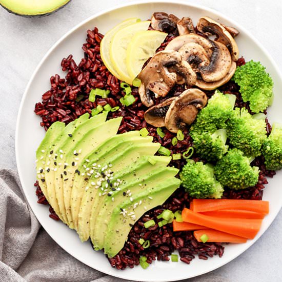 Glowing Black Rice Bowls