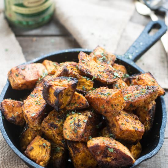Tandoori Roasted Spicy Sweet Potatoes