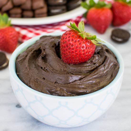 Dark Chocolate Cheesecake Dip