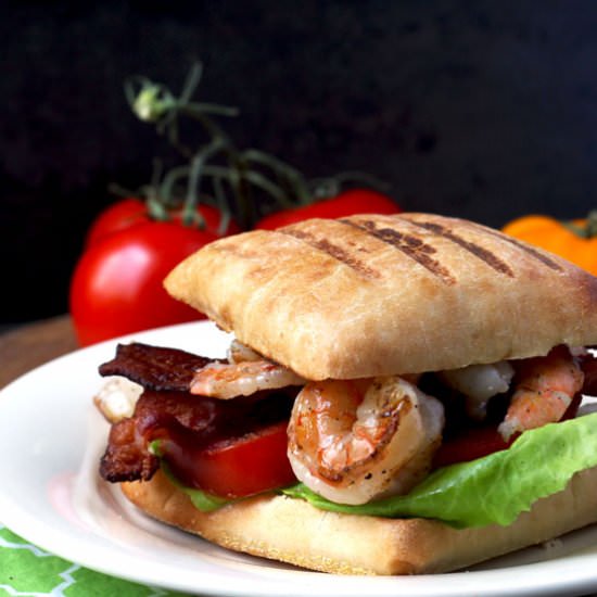 Grilled Shrimp BLT Panini