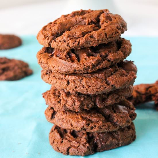 Vegan Double Chocolate Chip Cookies