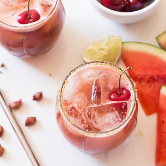 Cherry Watermelon Margaritas