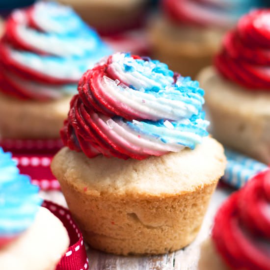 July 4th Sugar Cookie Cups