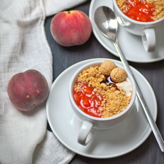 Saffron and Peach Crumble