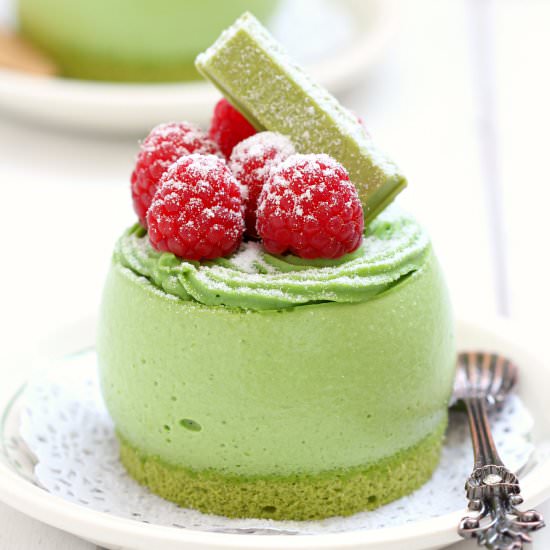 Triple Matcha Mousse Cake