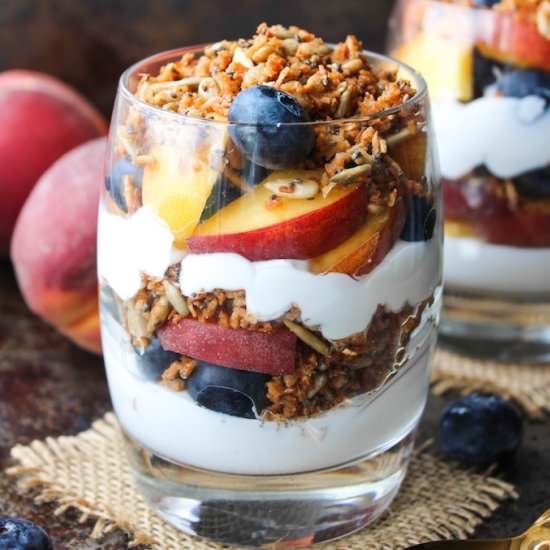 Blueberry & Peach Parfaits