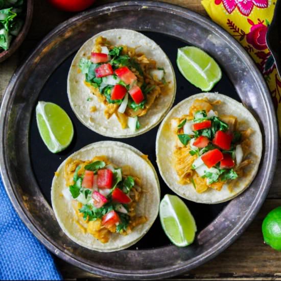 Vegan Jackfruit Carnitas Tacos