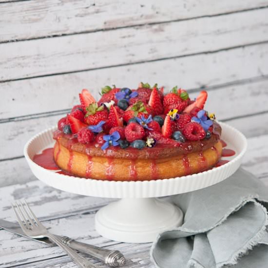 Ginger Berry Lemon Cake