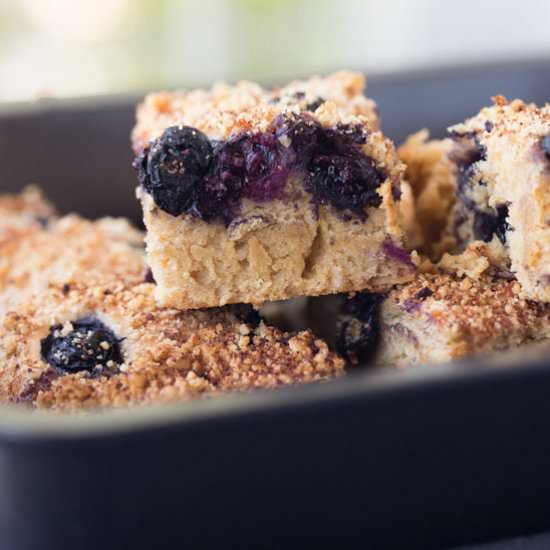 Blueberry Banana Bread Squares
