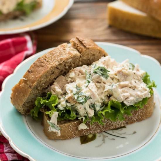 Parmesan Basil Chicken Salad