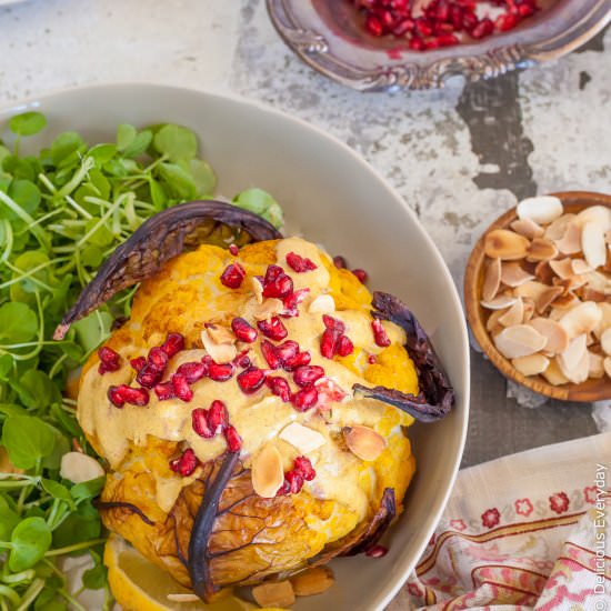 Roasted Cauliflower Head in Tahini
