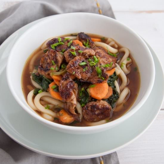 Miso Udon Noodle Soup (Vegan)