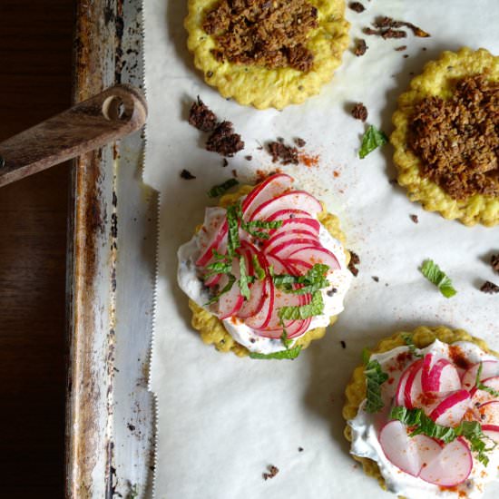 Radish and Coconut Tarts