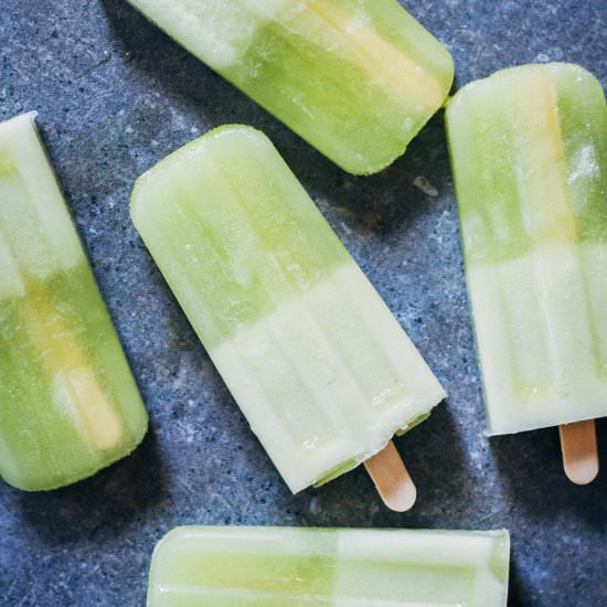 Honeydew Green Tea Popsicles