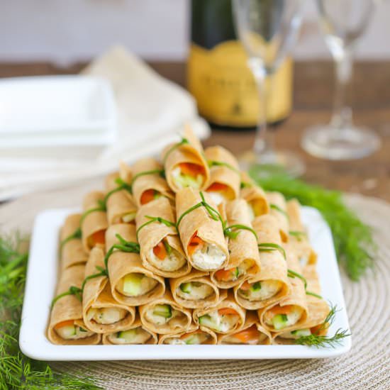 Salmon and Cream Cheese Diplomas