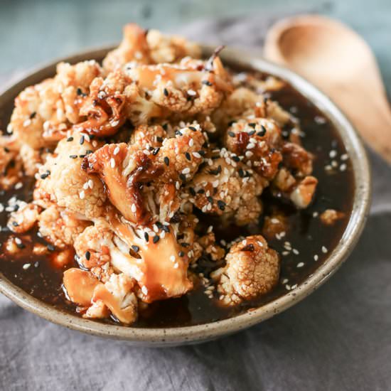 Teriyaki Style Roasted Cauliflower
