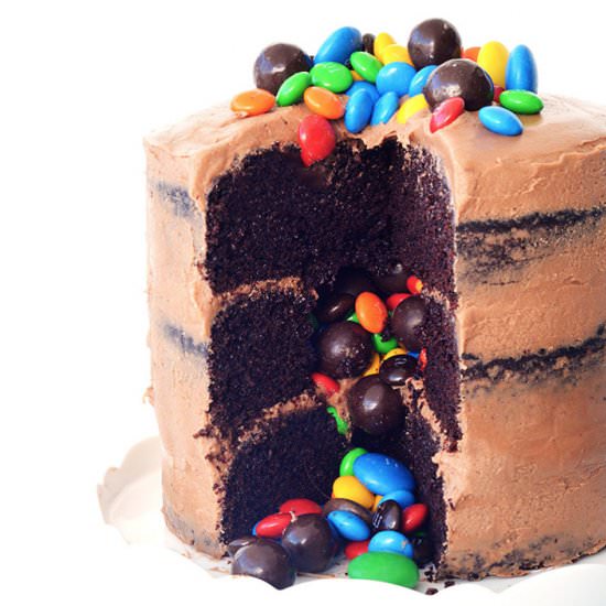 Chocolate Piñata Party Cake