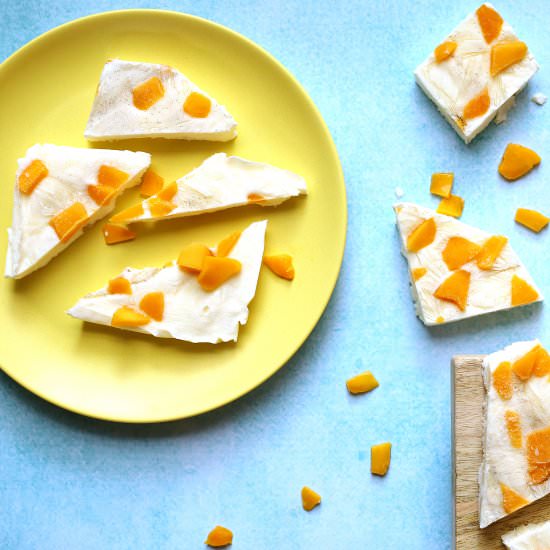 Frozen Mango Yoghurt Bark