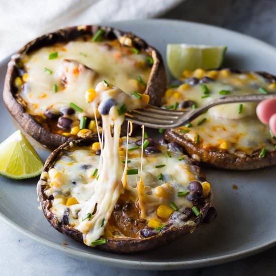 Enchilada-Stuffed Portobellos