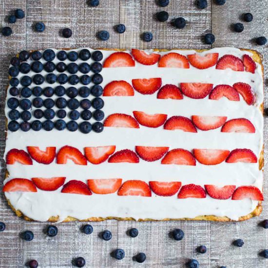 American Flag Dessert Pizza