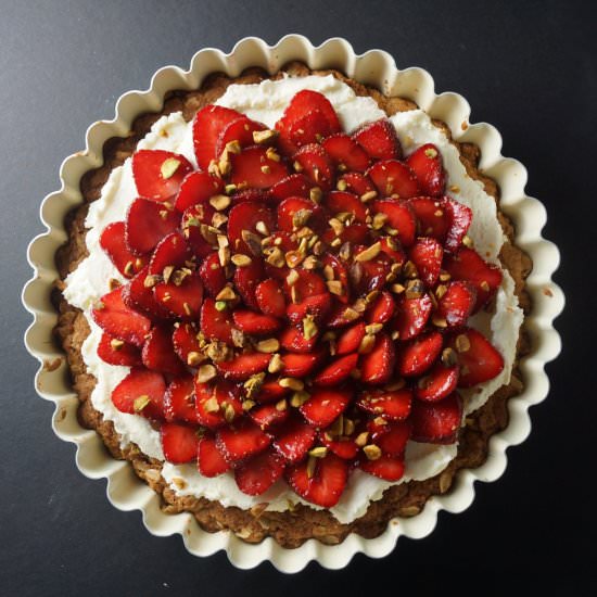 Strawberry Oatmeal Cookie Tart