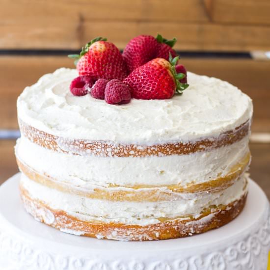 Berry Vanilla Naked Cake