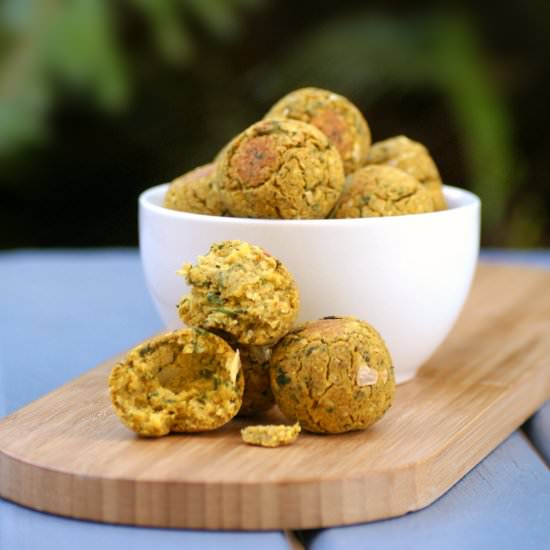 Vegan Cheesy Chickpea Bites