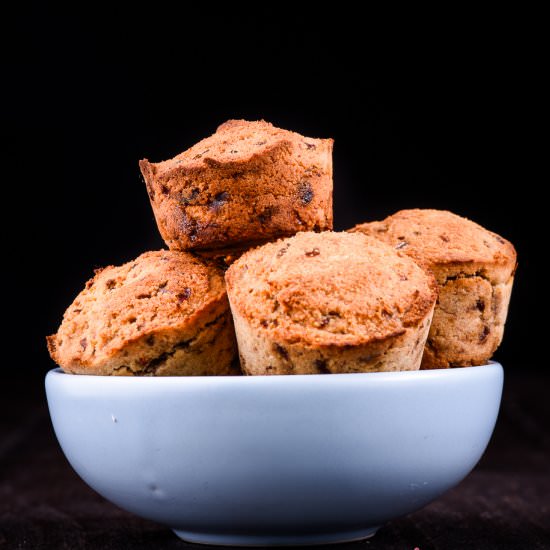 3 Ingredient Banana And Date Muffin