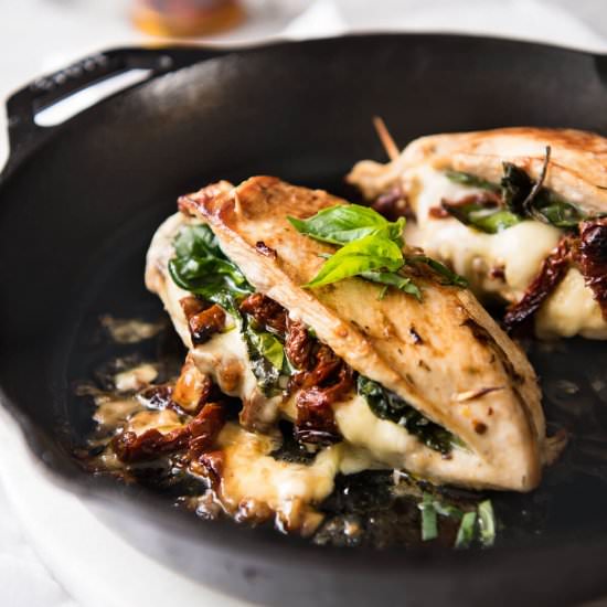 SUN DRIED TOMATO, SPINACH & CHEESE