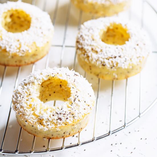 Lemon Poppy Seed Baked Paleo Donuts