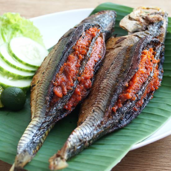 Sambal Stuffed Fried Fish